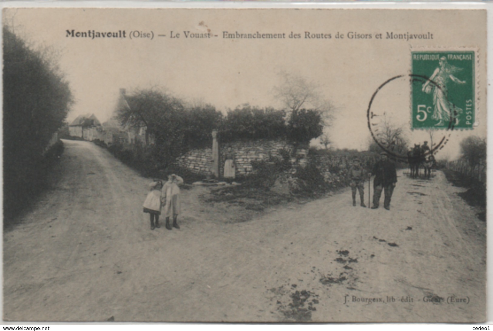 MONTJAVOULT  EMBRANCHEMENT DES ROUTES DE GISORS ET MONTJAVOULT