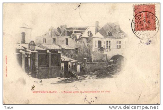 MONTMEDY-HAUT L ARSENAL APRES LE BOMBARDEMENT  EN 1870