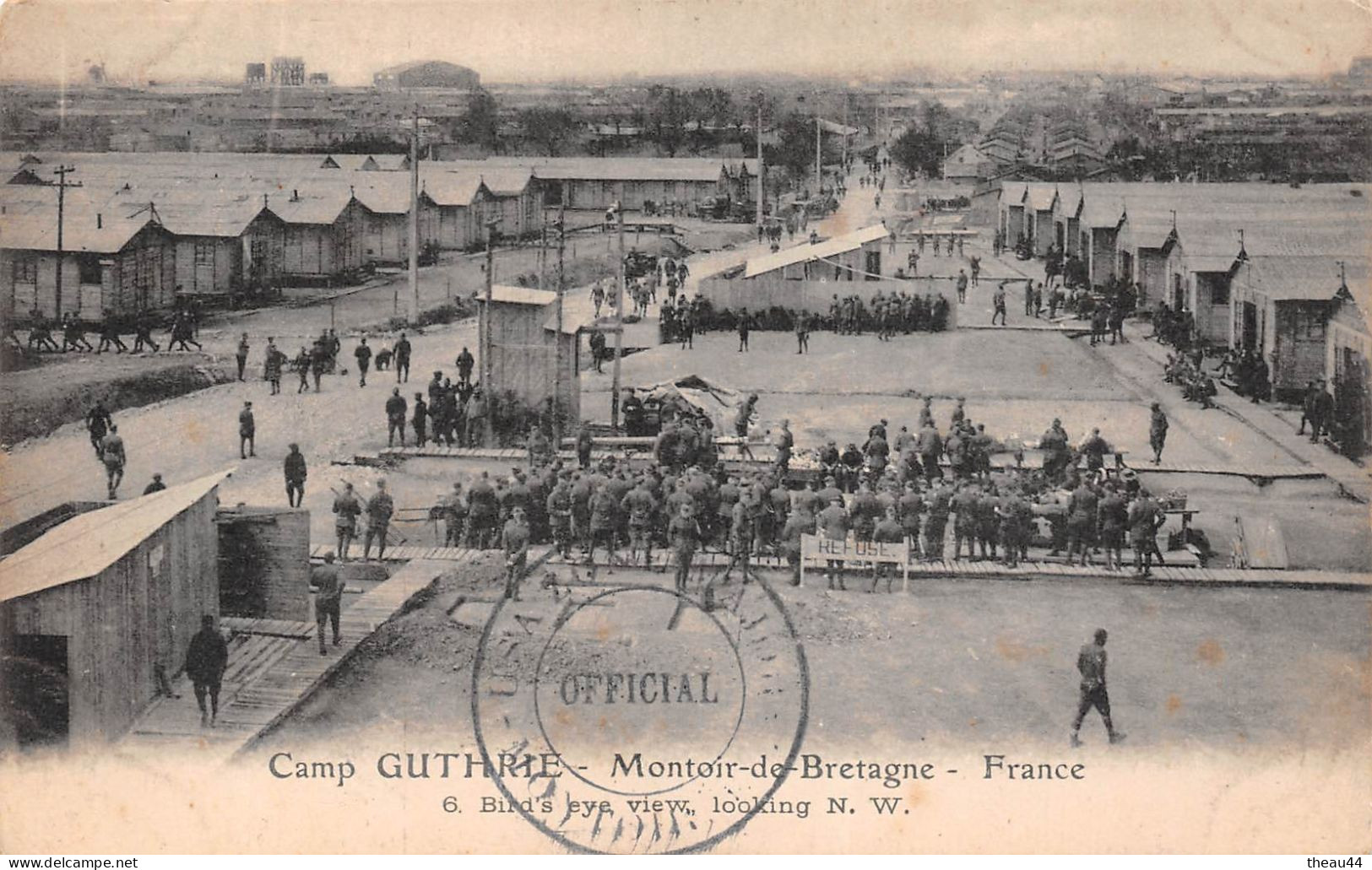 MONTOIR-de-BRETAGNE - Camp Américain " GUTHRIE " - Bird's eye view, looking N.W. - Guerre 1914-1918 - Militaires