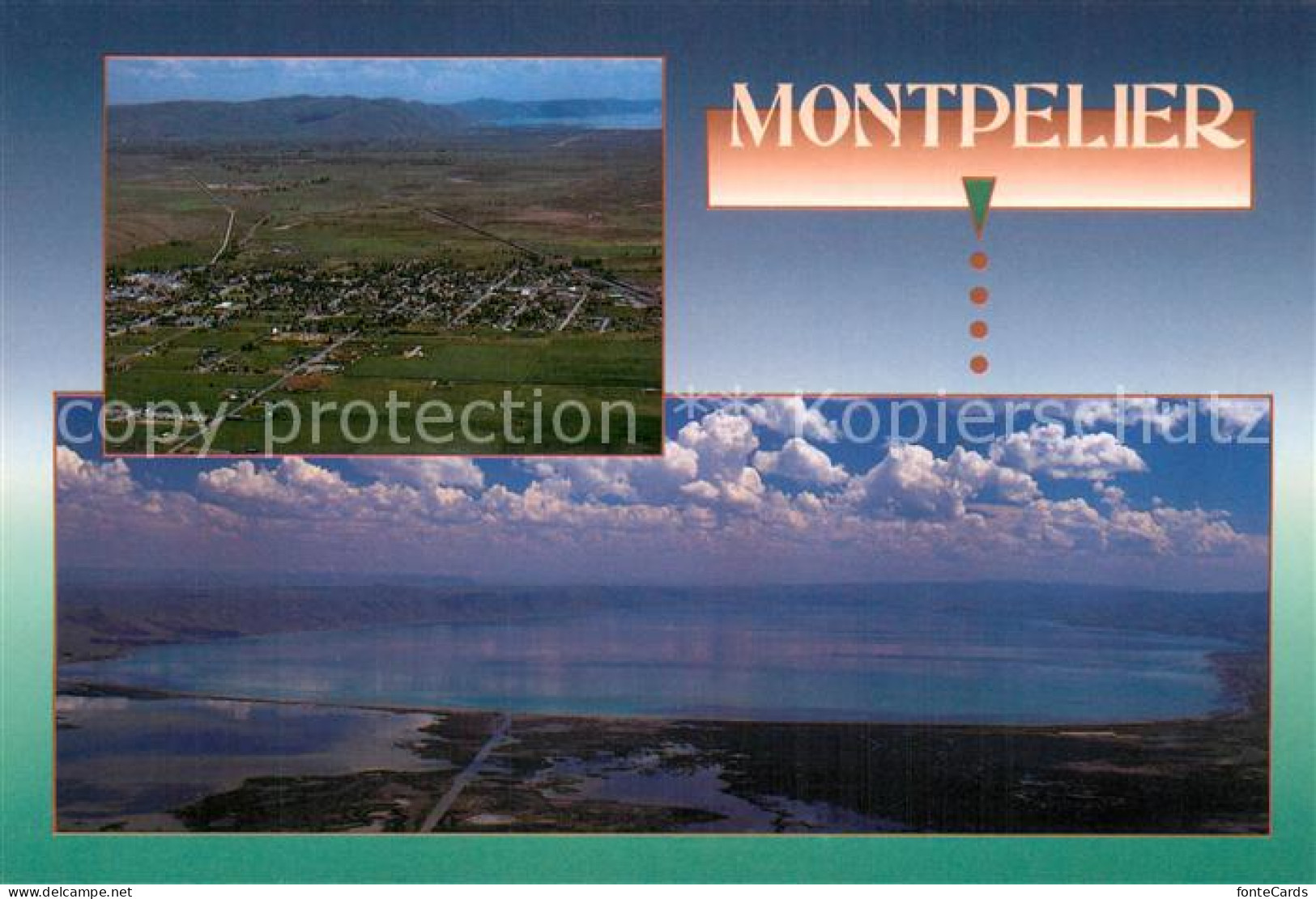 Montpelier Idaho Fliegeraufnahme Montpelier and Bear Lake
