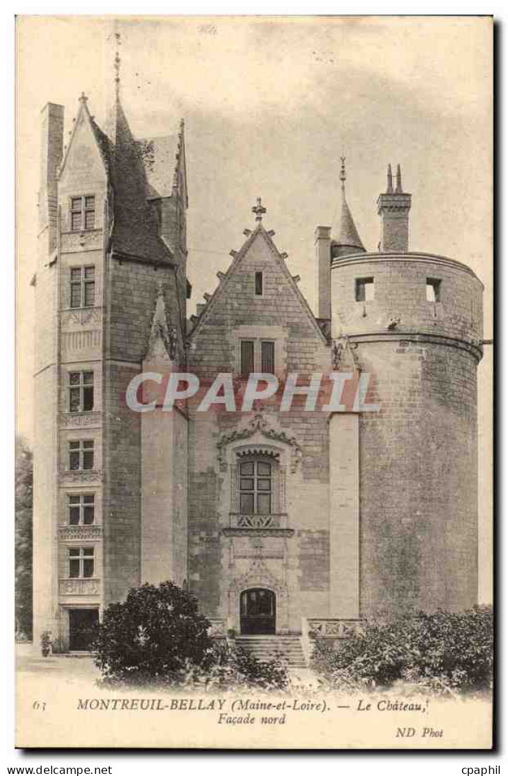 Montreuil Bellay CPA Le chateau facade Nord