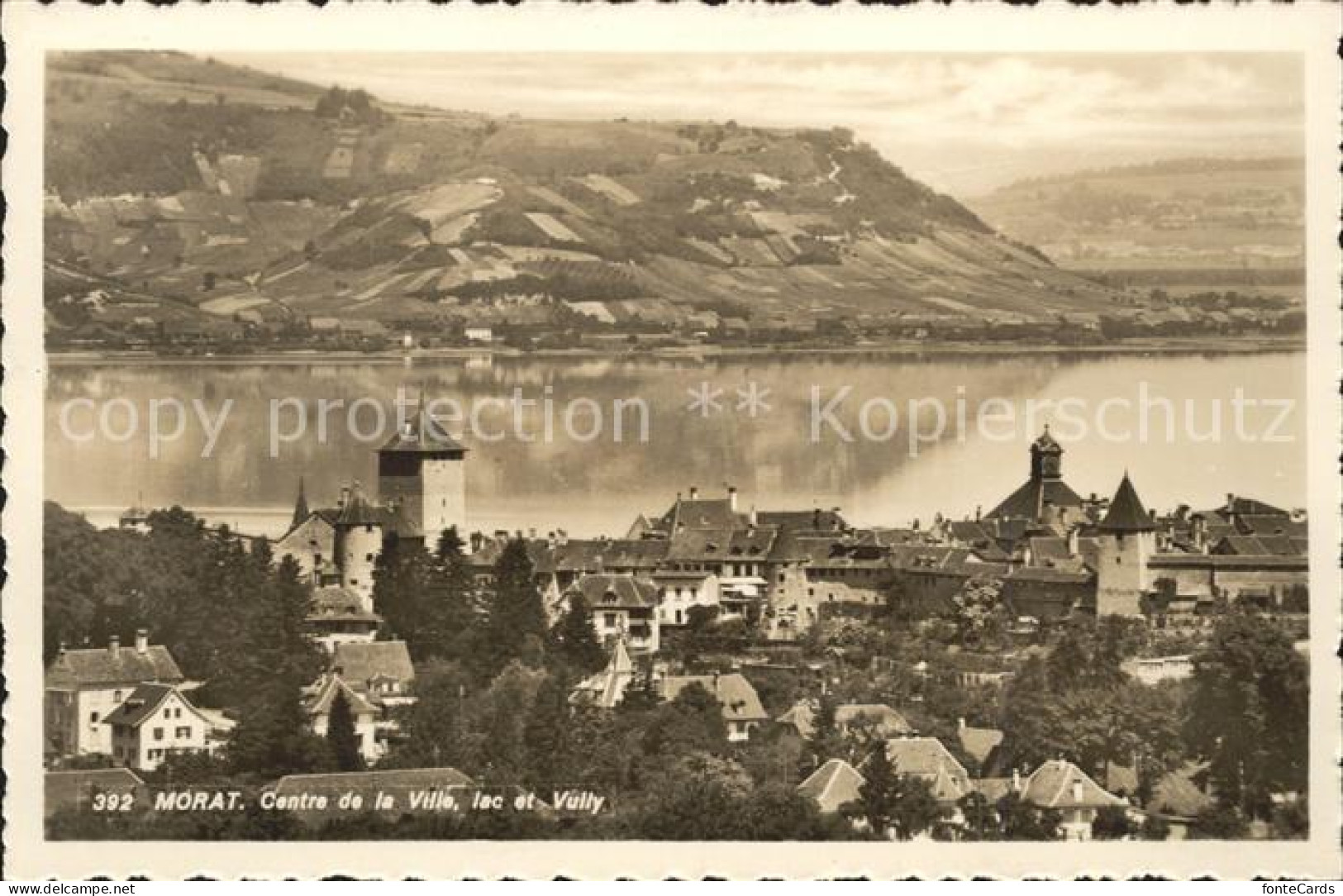 Morat Murten Centre de la Ville lac et Vully