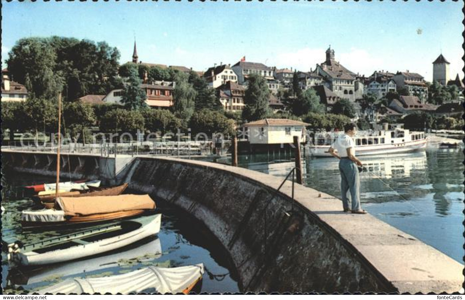 Morat Murten Murtensee Hafenpartie