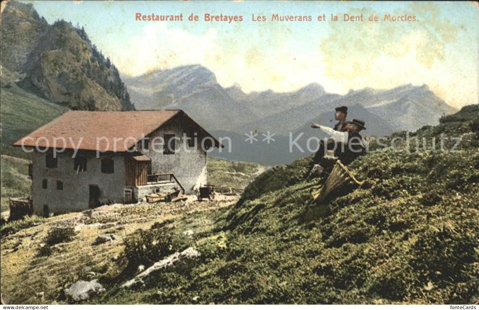 Morcles Restaurant de Bretayes Les Muverans et la Dent de Morcles