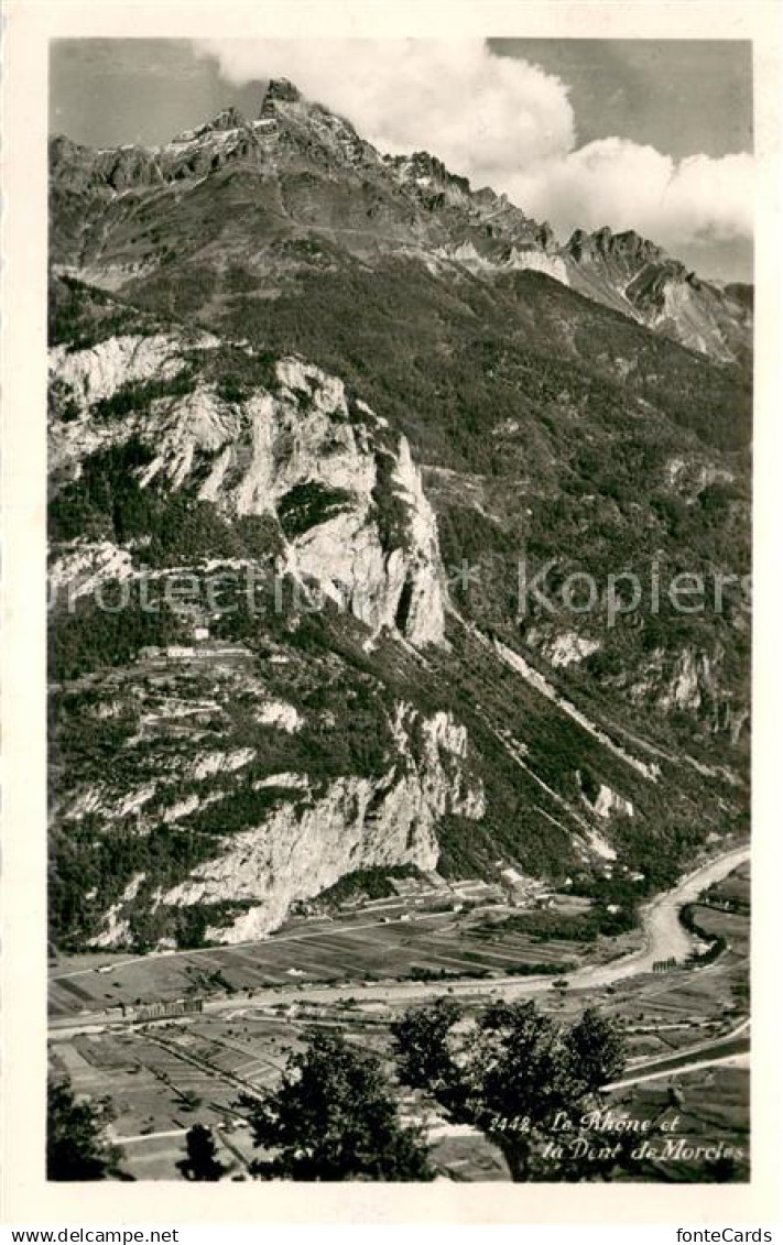 Morcles VD Le Rhone et la Dent de Morcles