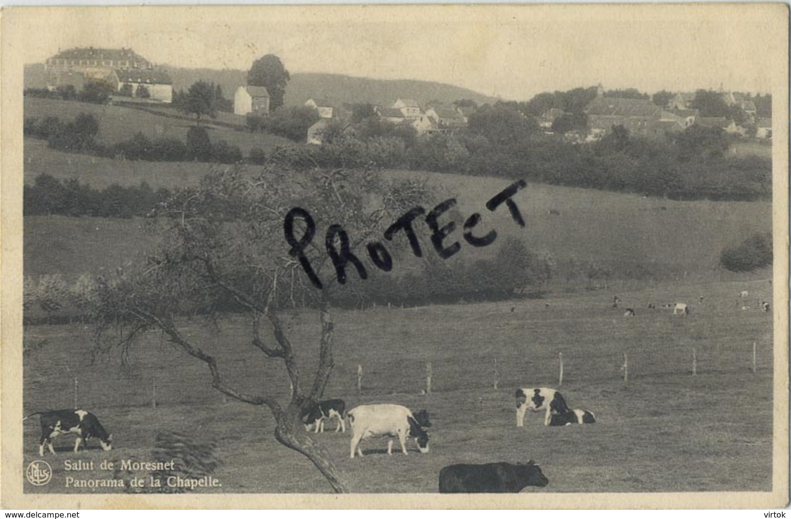 Moresnet  :  panorama de la chapelle    (  ecrit    avec timbre )