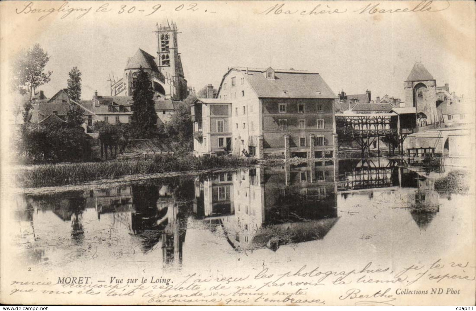 Moret CPA Vue sur le loing