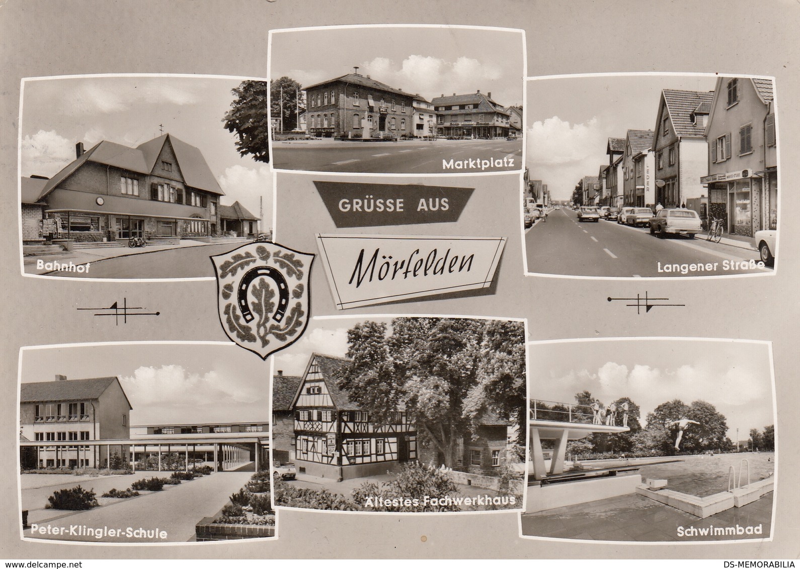 Morfelden Moerfelden - Mehrbild , Bahnhof 1966