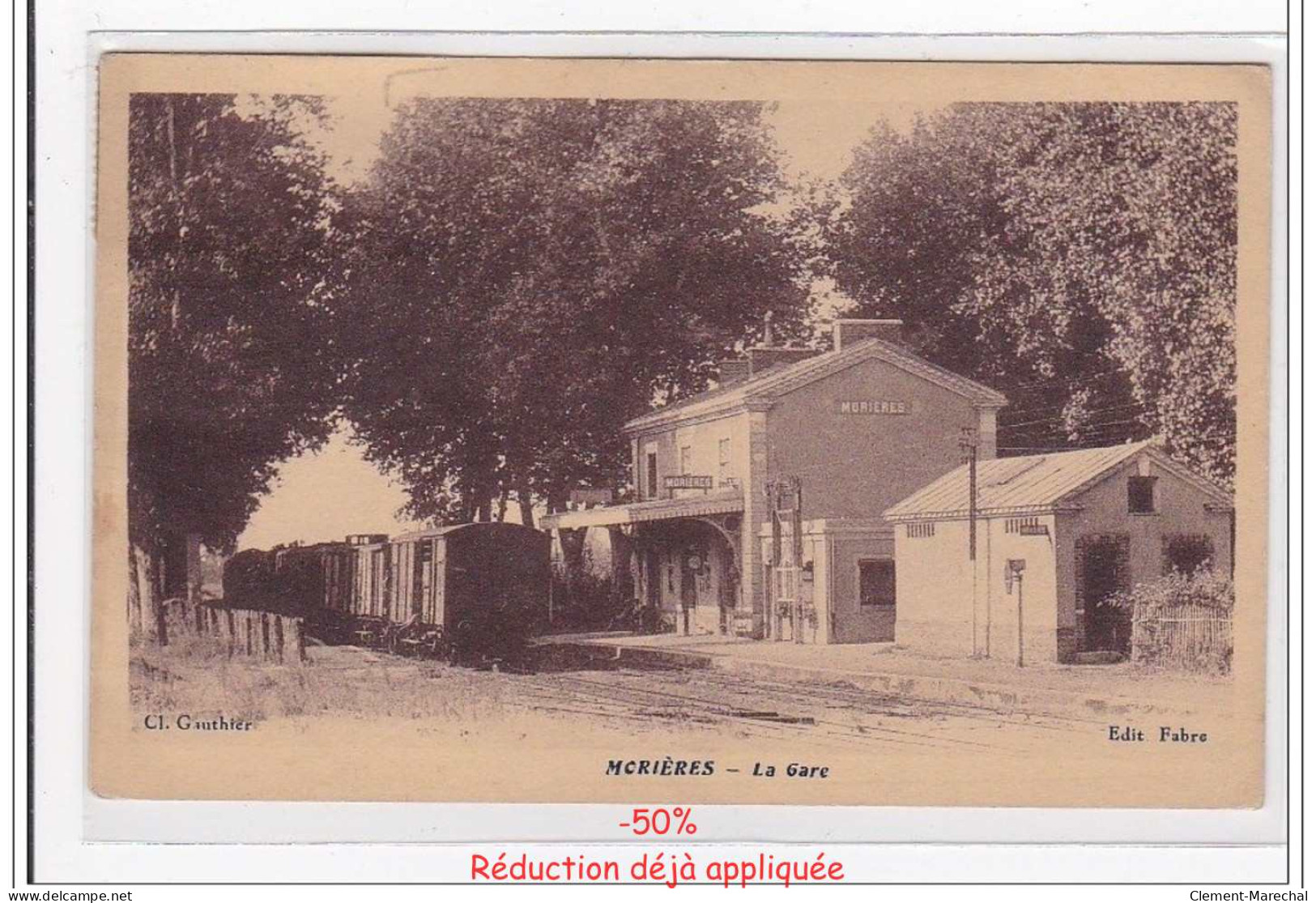 MORIERES : la gare (GARE) - tres bon etat