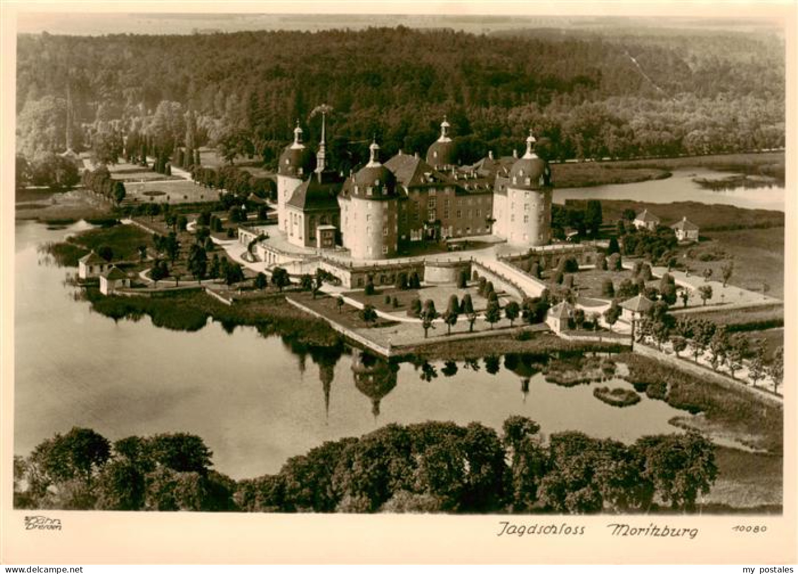 Moritzburg  Meissen Sachsen Jagdschloss-Moritzburg Schloss See Fliegeraufnahme B