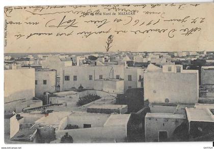 CPA MAZAGAN -vue du côté Nord -manuscrite 1916