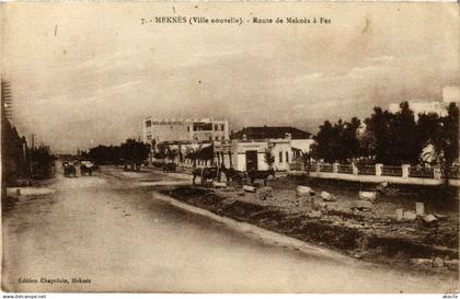 CPA MOROCCO MEKNES - Route de MEKNES a FEZ (280875)