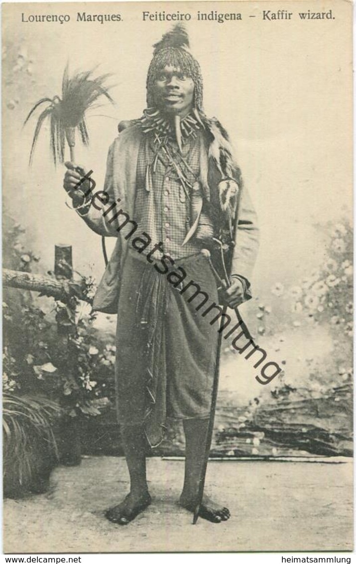 Mosambik - Mocambique - Lourenco Marques - Feiticerio indigena - Kaffir wizard