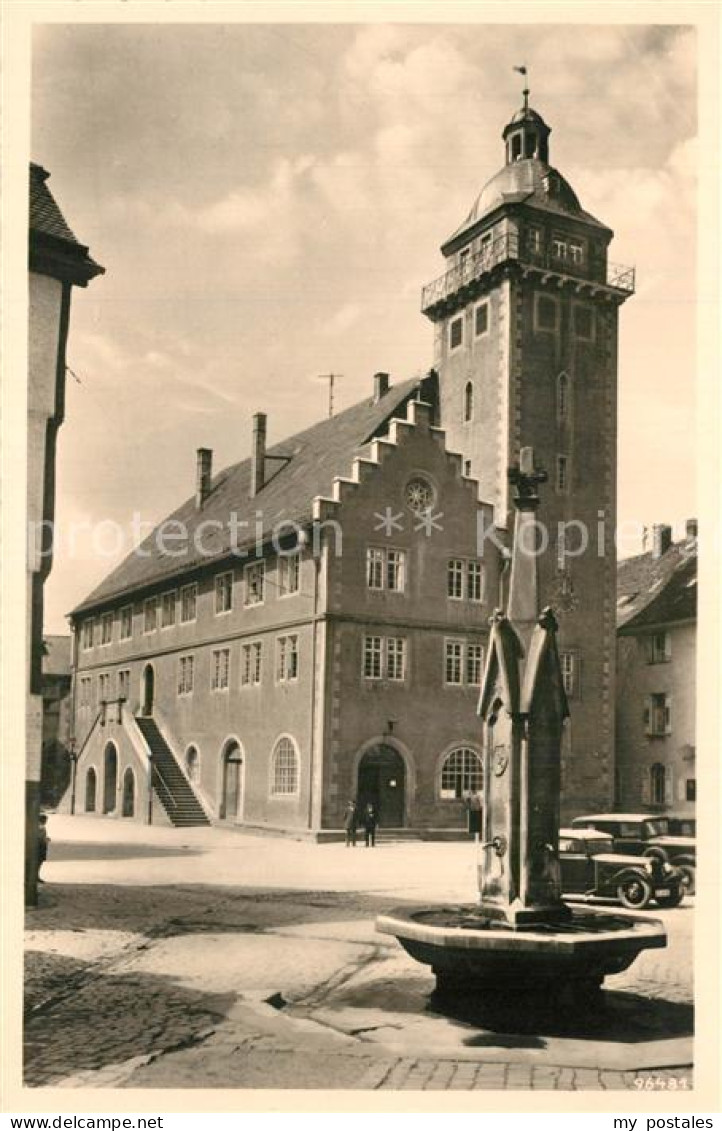 Mosbach Baden Rathaus Brunnen