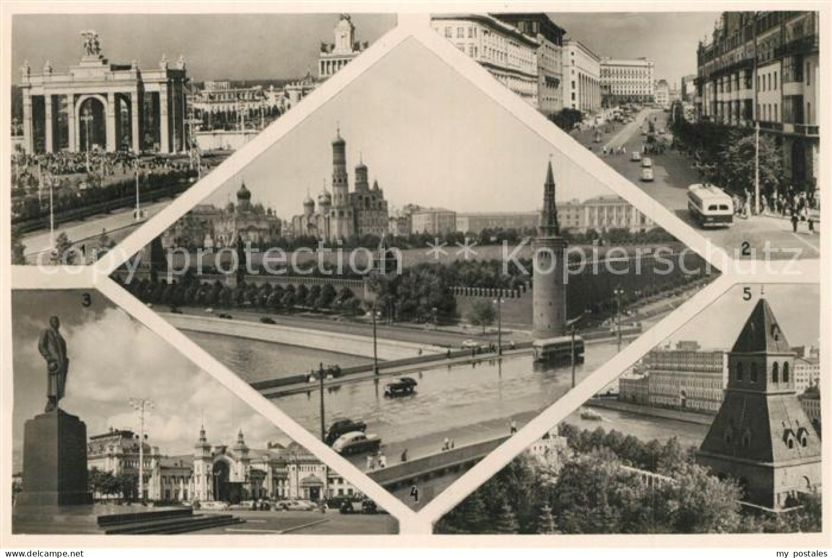 Moskau Moscou Teilansichten