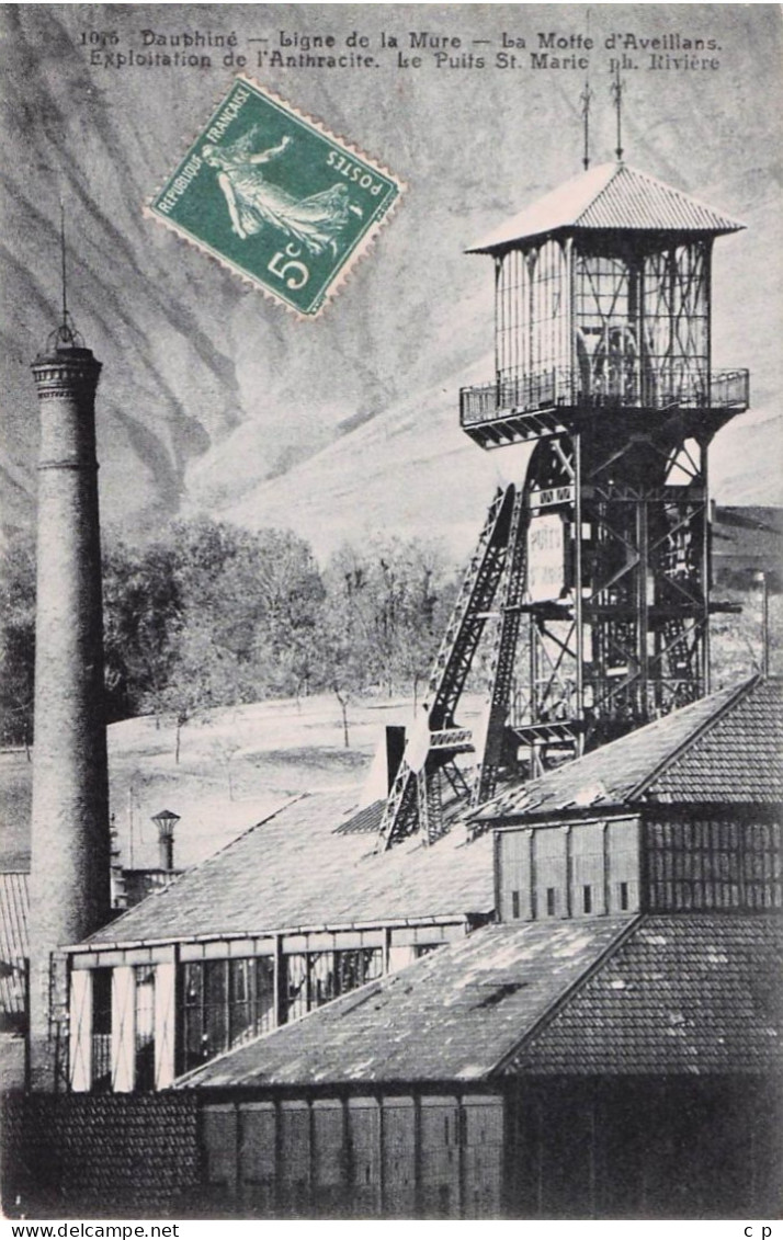 Motte d'Aveillans - La Mure - Puits de Mines  - Sainte Marie - Exploitation de l'Anthracite -  CPA°Gs