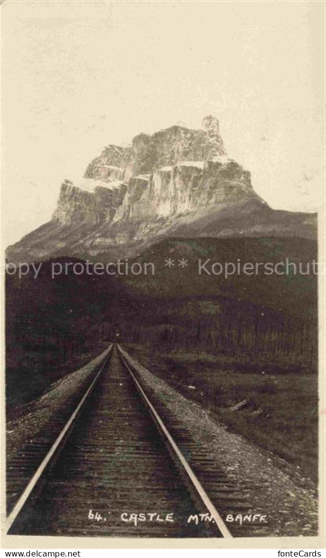 Mount Banff Alberta Canada Castle Mount Banff Railway