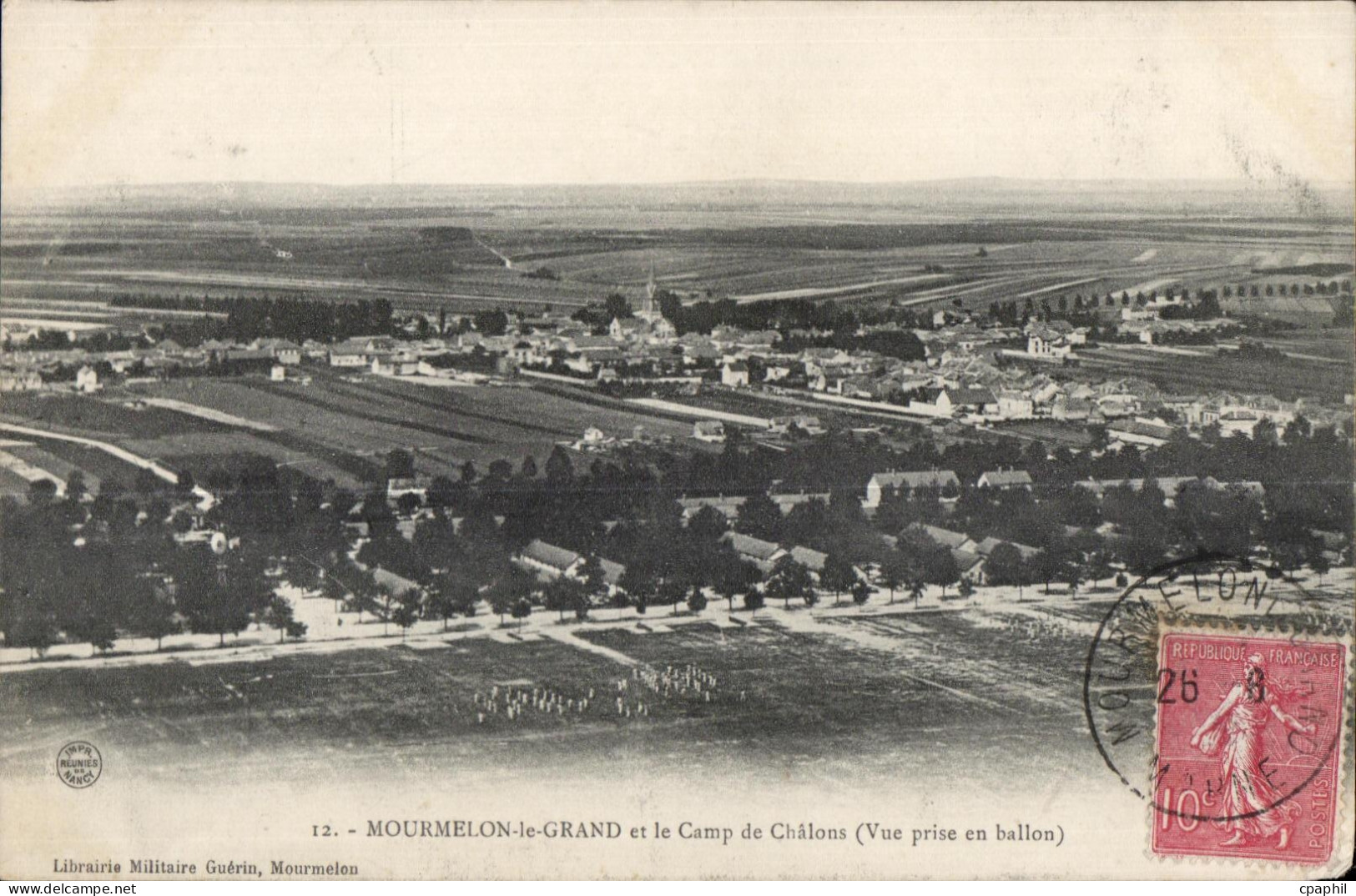 Mourmelon le Grand et Grand et le Camp de Chalons Vue Prise en ballon