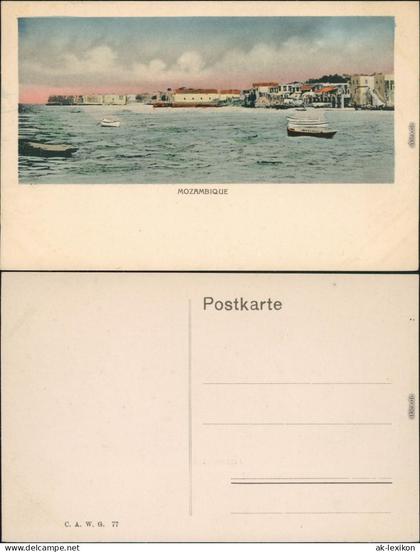 Ansichtskarte  Hafenstadt in Mozambique Mosambik 1905