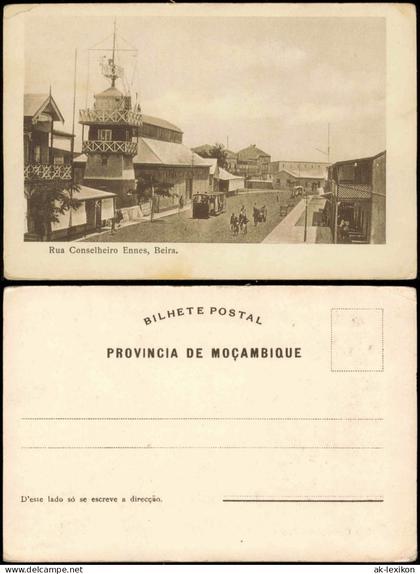 Postcard Beira Mozambique Rua Conselheiro Ennes 1905  Afrika Mosambik