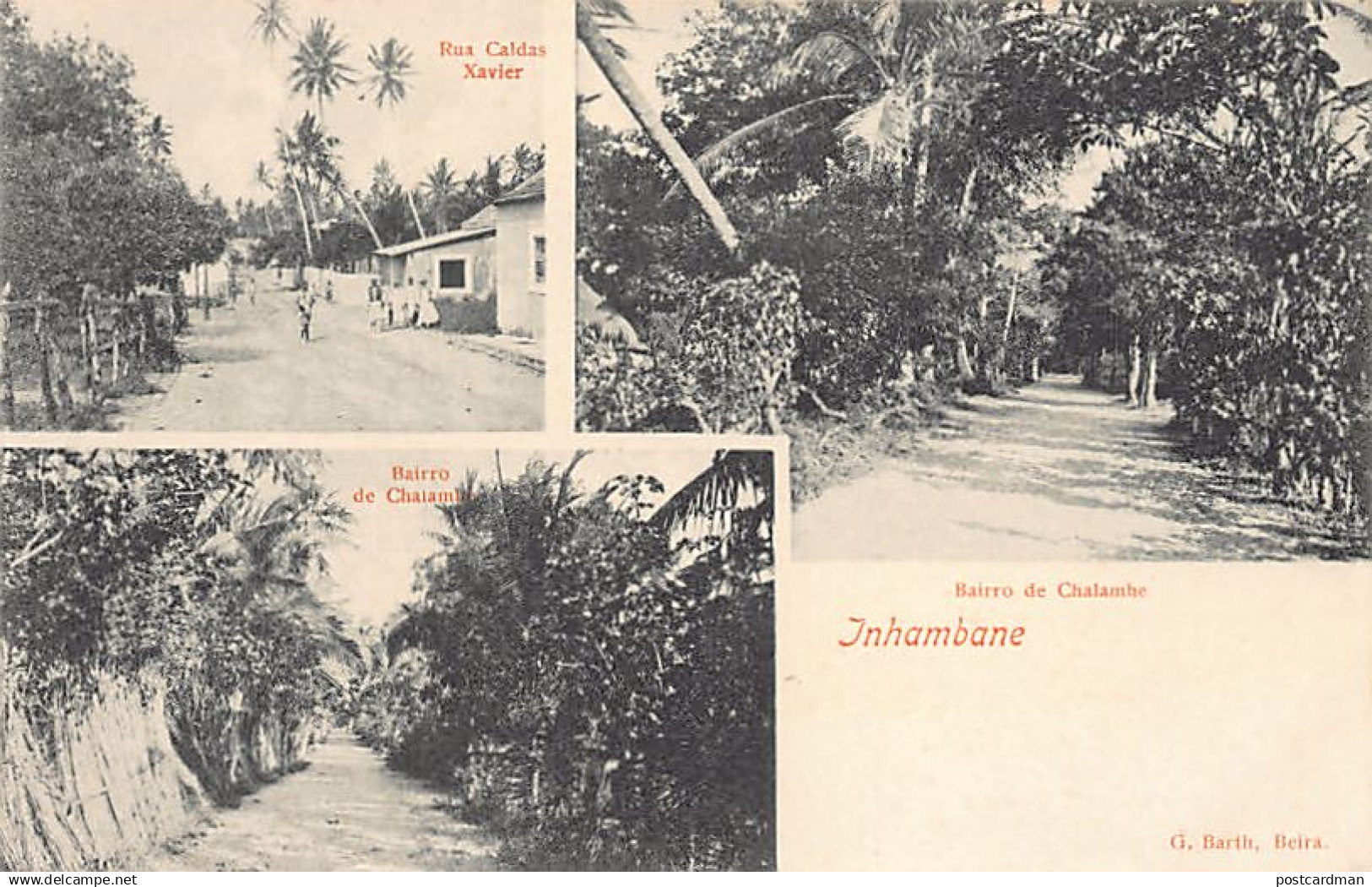 Mozambique - INHAMBANE - Rua Caldas Xavier - Bairro de Chalambe - Publ. unknown