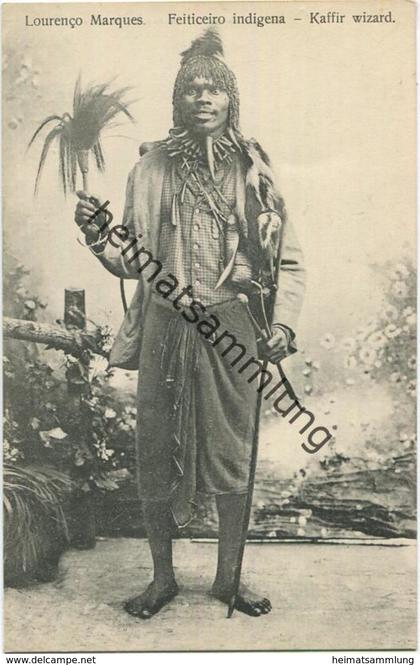 Mosambik - Mocambique - Lourenco Marques - Feiticerio indigena - Kaffir wizard
