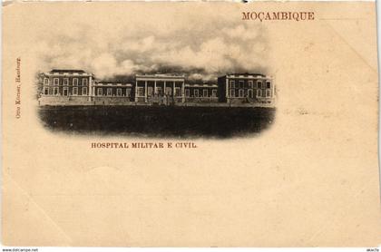 PC MOZAMBIQUE, HOSPITAL MILITAR E CIVIL, VINTAGE POSTCARD (b20817)