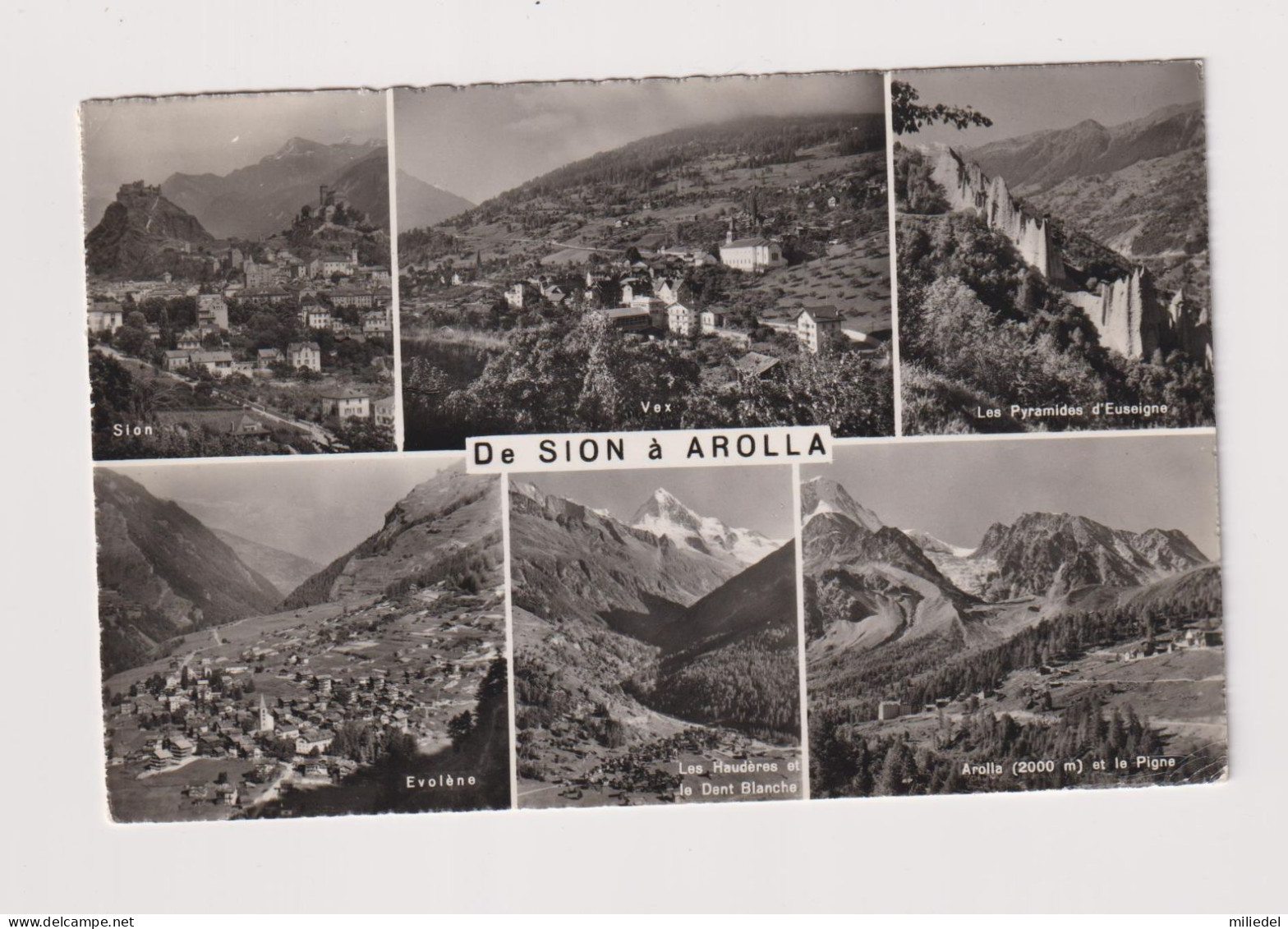 MU153 - SUISSE - De Sion à Arolla - Multivues - Vex, Evolène, les Haudères, Le Pigne etc