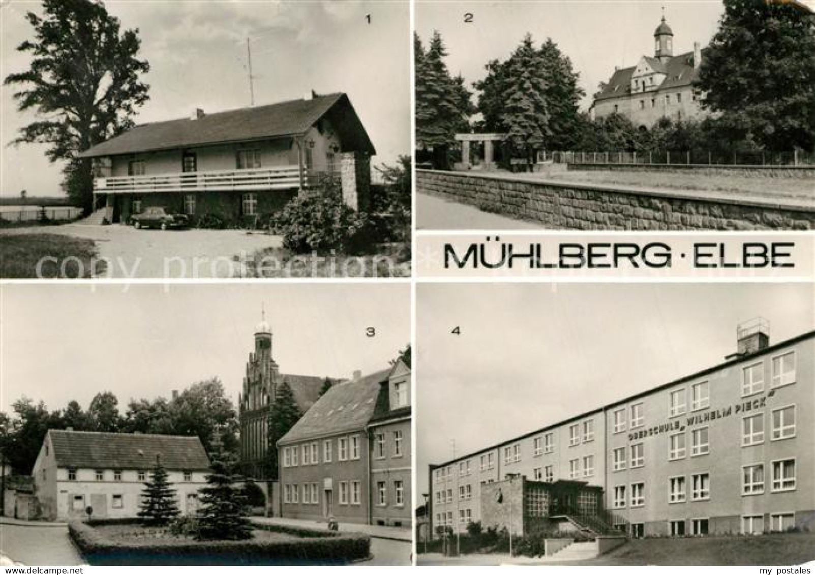 Muehlberg Elbe Klubgaststaette Strandhaeuschen Schloss Thaelmannplatz