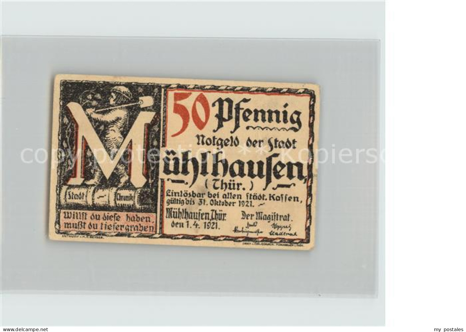 Muehlhausen Thueringen 50 Pfennig