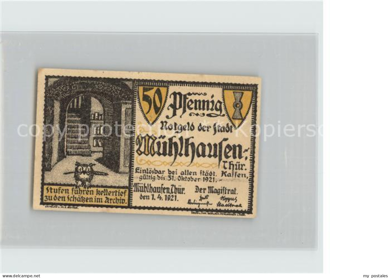 Muehlhausen Thueringen 50 Pfennig