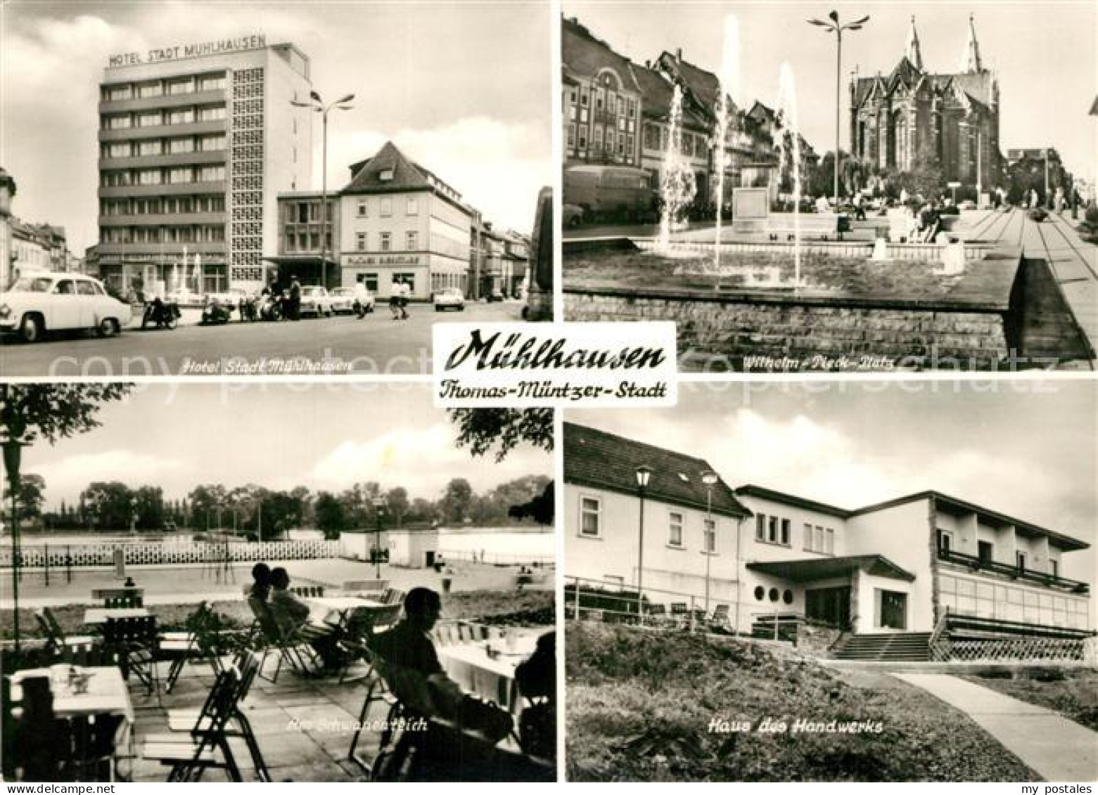 Muehlhausen Thueringen Hotel Stadt Muehlhausen Wilhelm Pieck Platz Schwanenteich