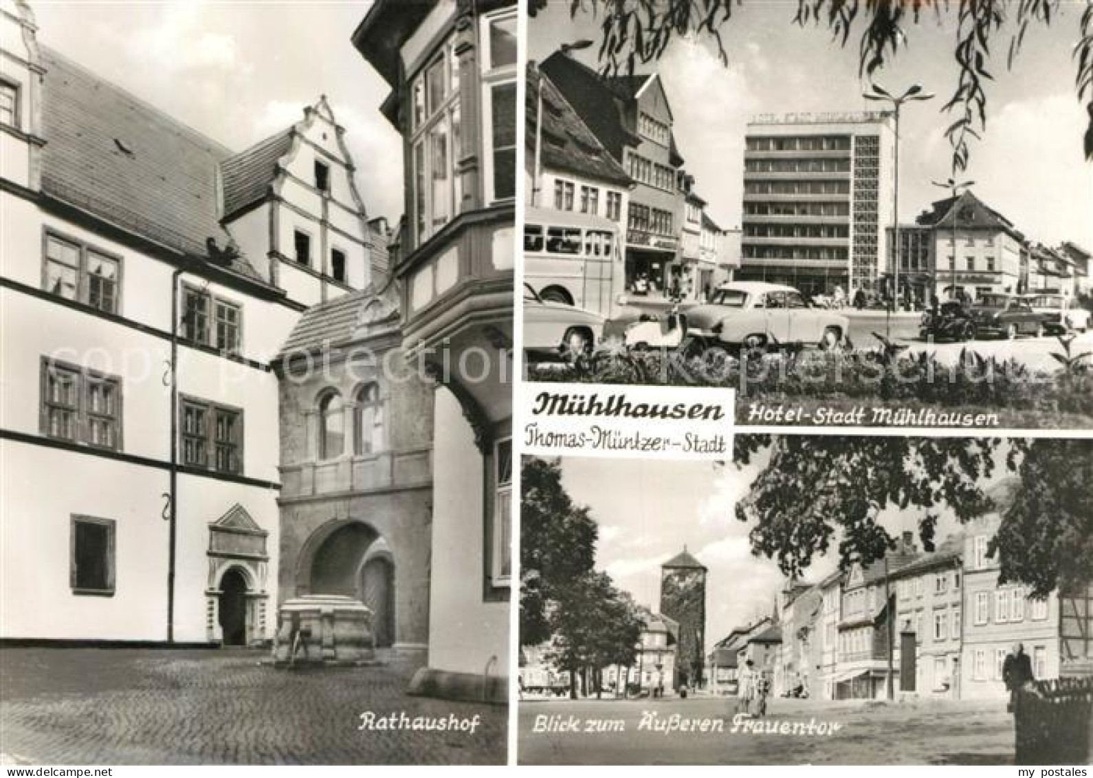 Muehlhausen Thueringen Rathaushof Hotel Stadt Muehlhausen aeusseres Frauentor