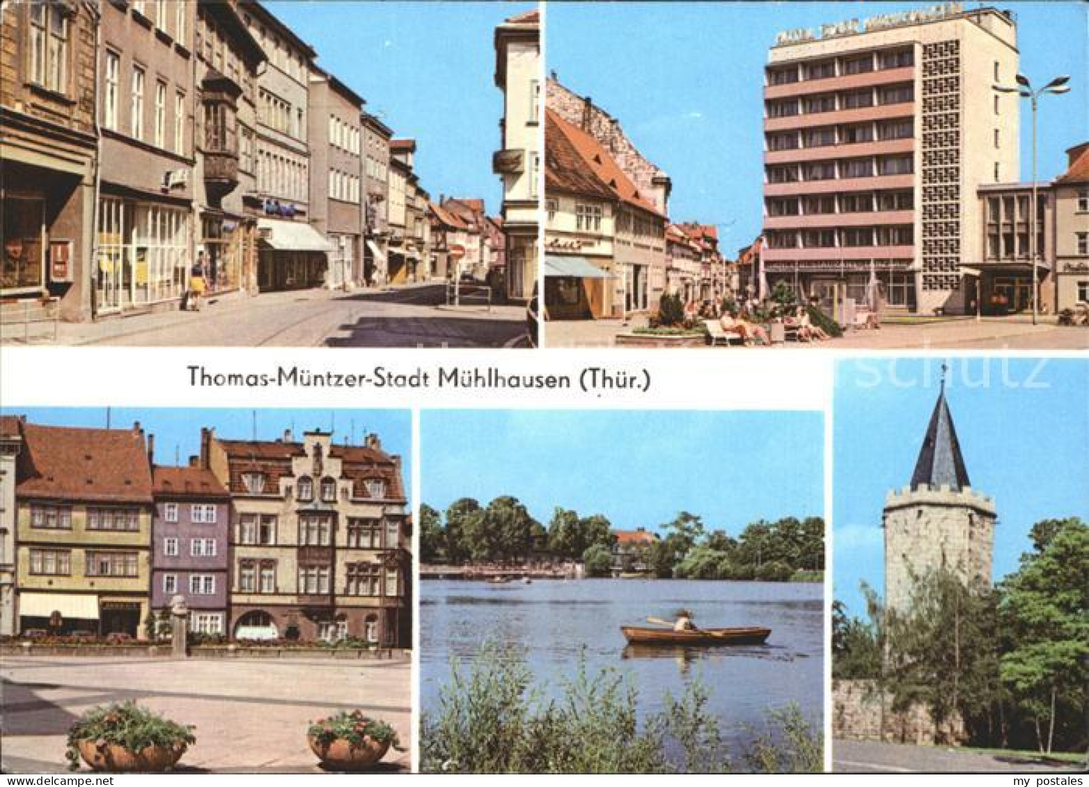 Muehlhausen Thueringen Steinweg Hotel Stadt Muehlhausen Karl MarxPlatz Rabenturm