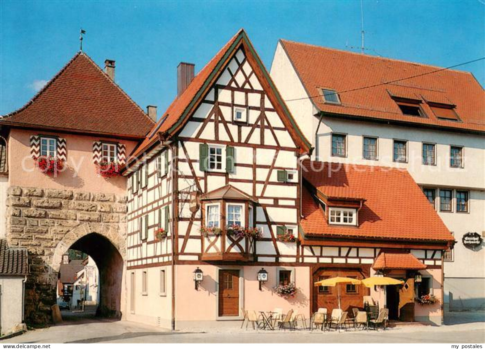 Muehlheim Donau Stadttor Fachwerkhaus Altstadt