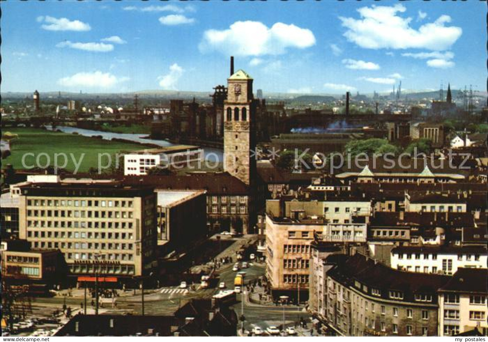 Muelheim Ruhr Stadtmitte Fliegeraufnahme