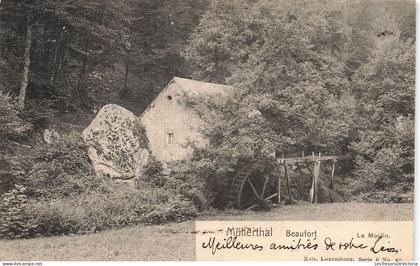 [-15%] LUXEMBOURG - Muellerthal - Beaufort - Le moulin - bois - forêt - roue - rocher - Ed Nels - 1906 - Carte postale a