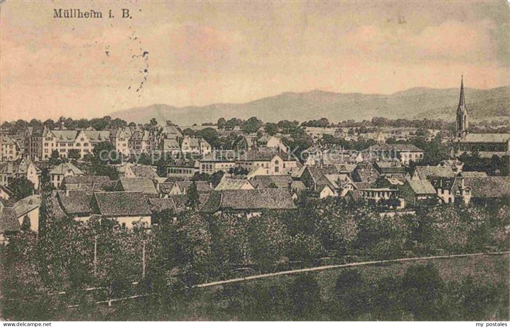 Muellheim Baden BW Stadtpanorama Pruefstempel
