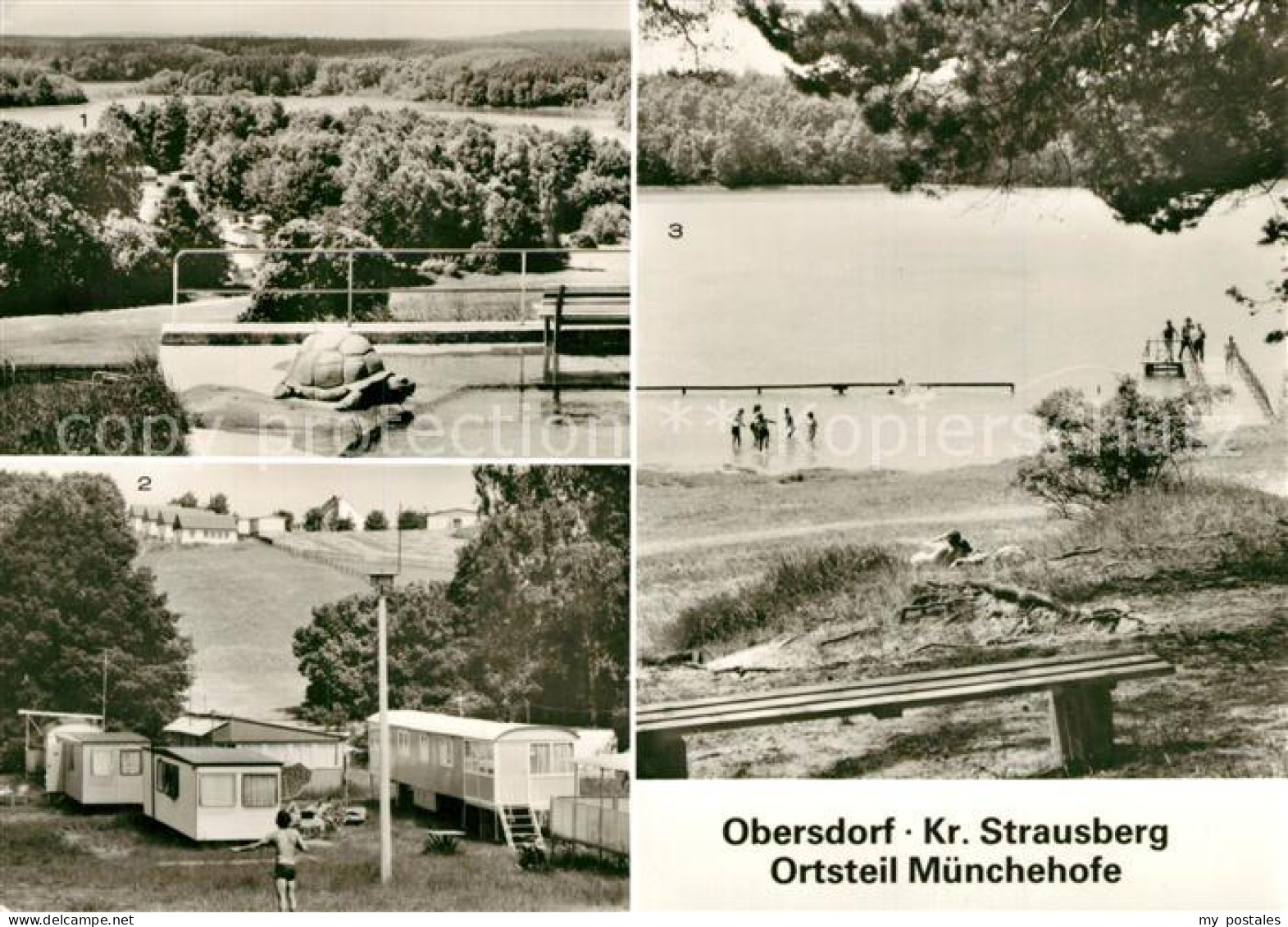 Muenchehofe Obersdorf Panorama Klobichsee Campingplatz Grosser Klobichsee