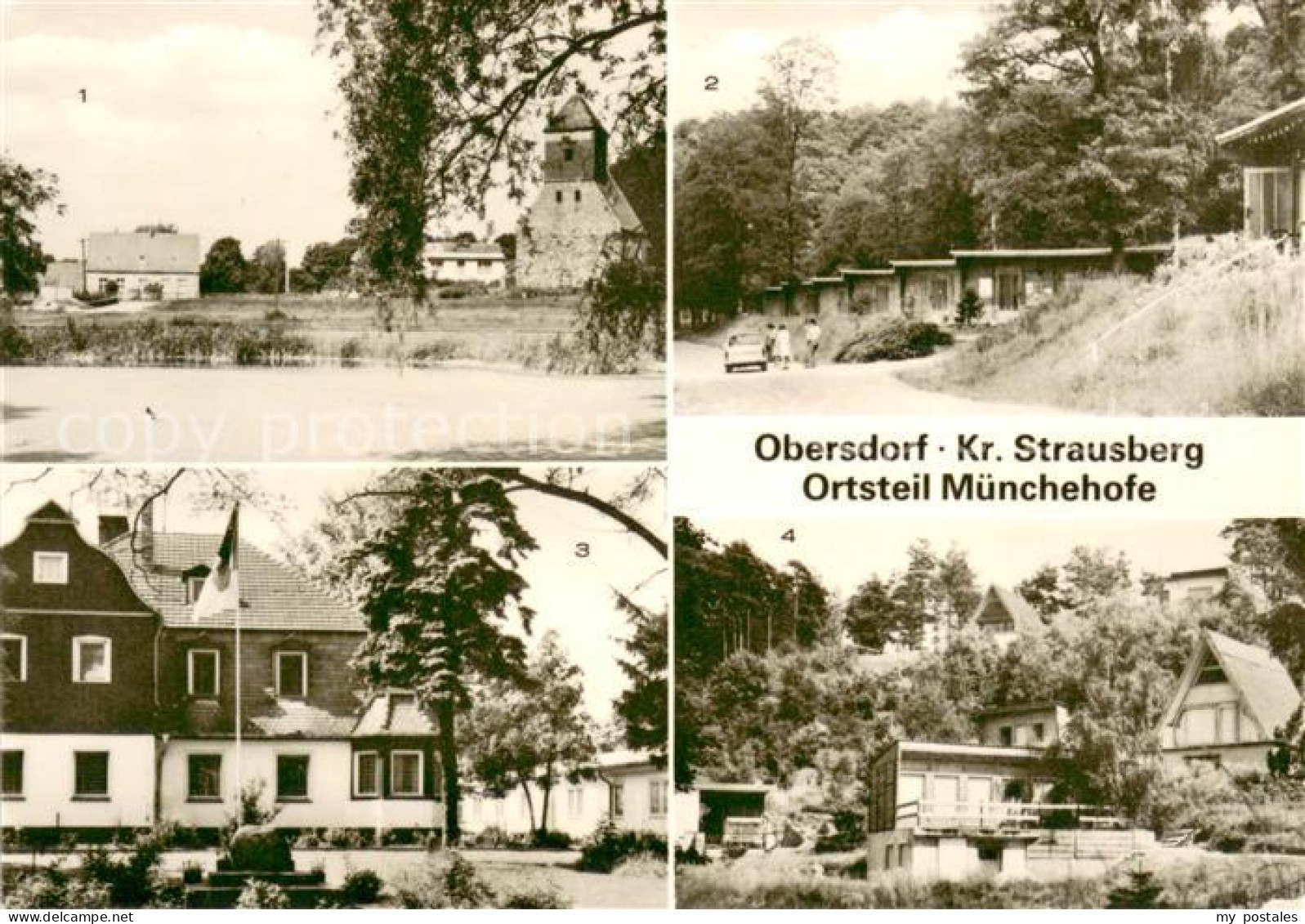 Muenchehofe Obersdorf Teilansicht Bungalowsiedlung Jugendherberge Erich Weinert