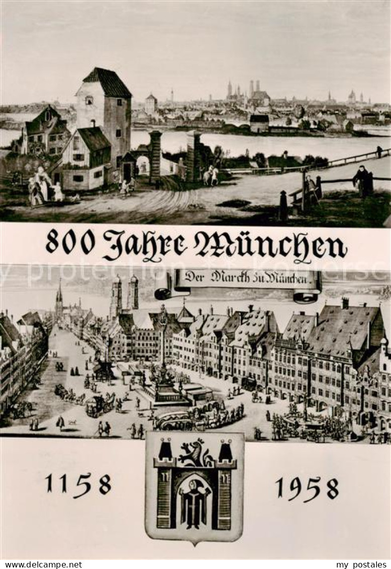 Muenchen Bayern 800 Jahre Muenchen 1158 bis 1958 Markt