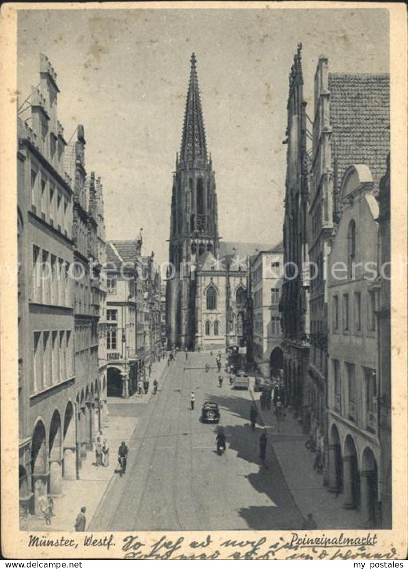 Muenster Westfalen Prinzipalmarkt mit Muenster