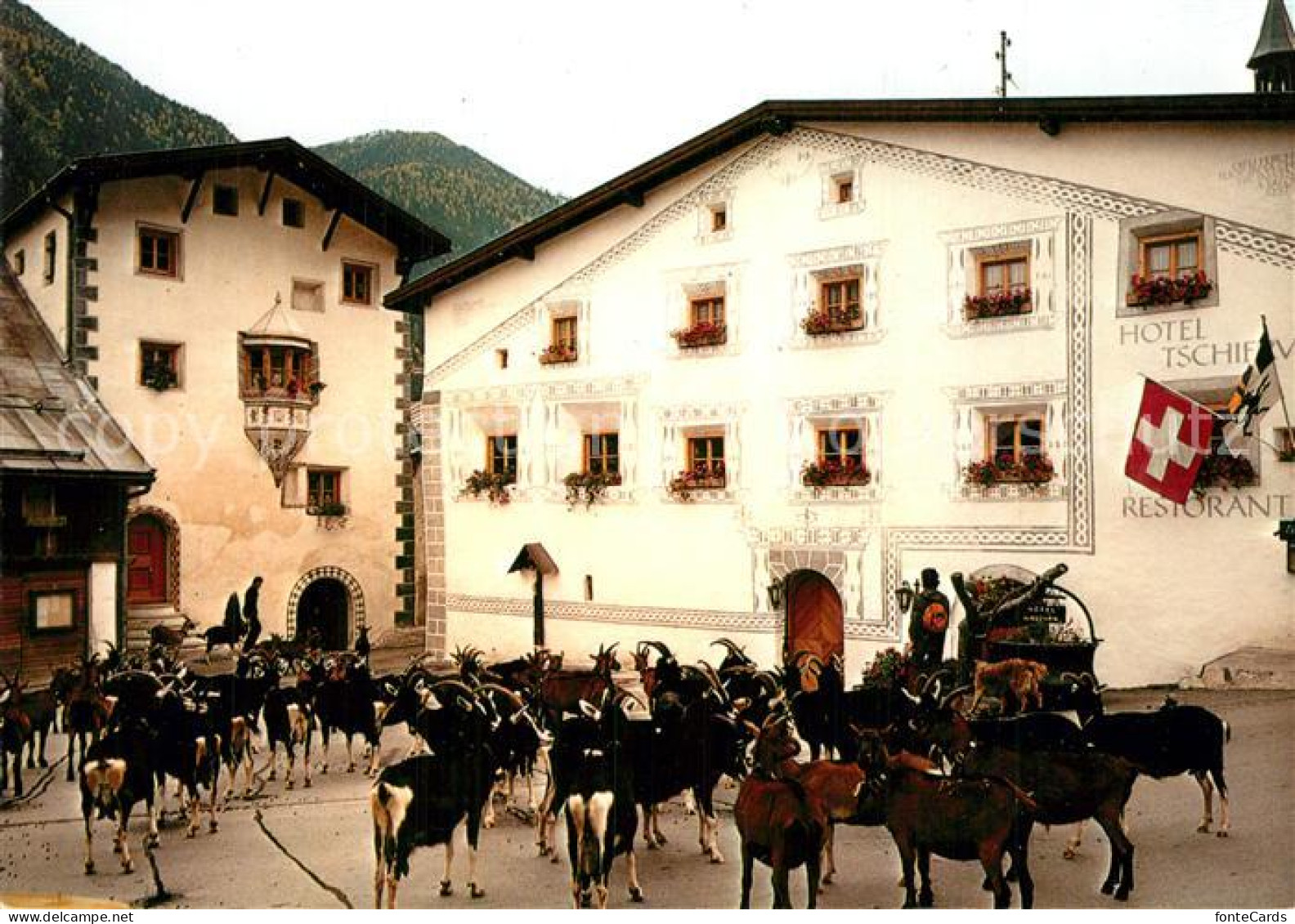Muestair Hotel Tschierv Restorante Ziegenherde
