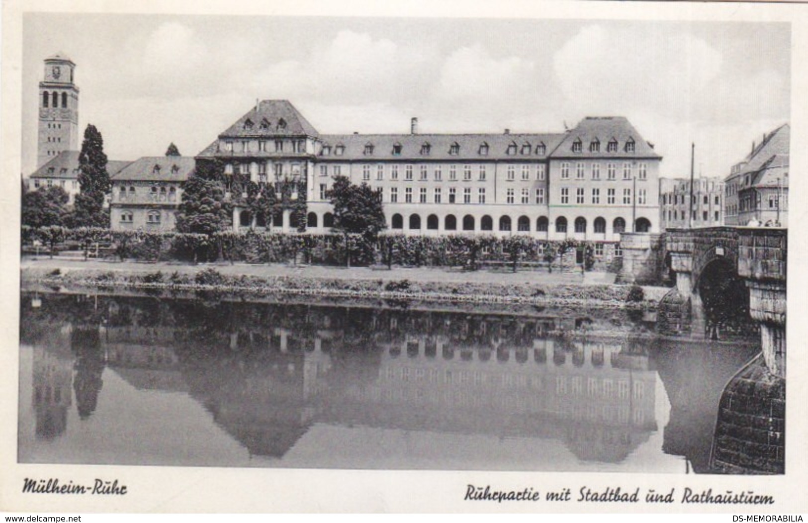 Muhlheim Ruhr - Stadtbad und Rathausturm