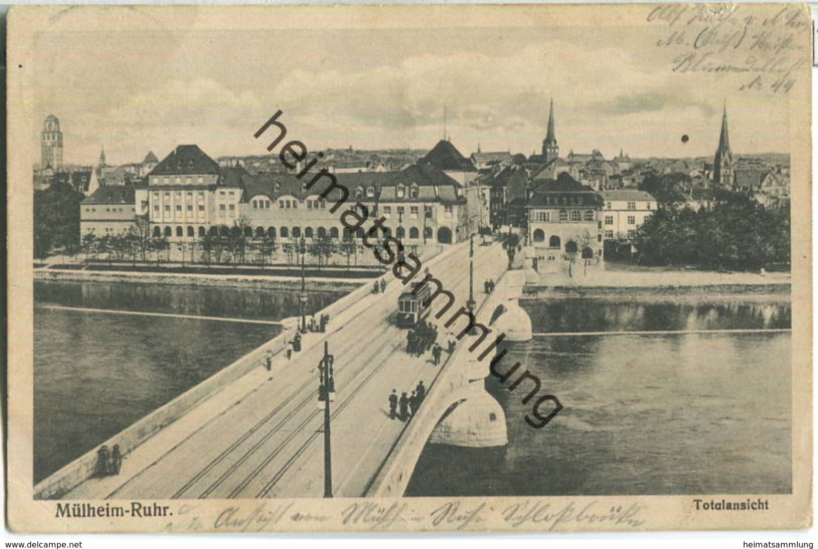 Mülheim a. d. Ruhr - Totalansicht - Strassenbahn - Feldpost