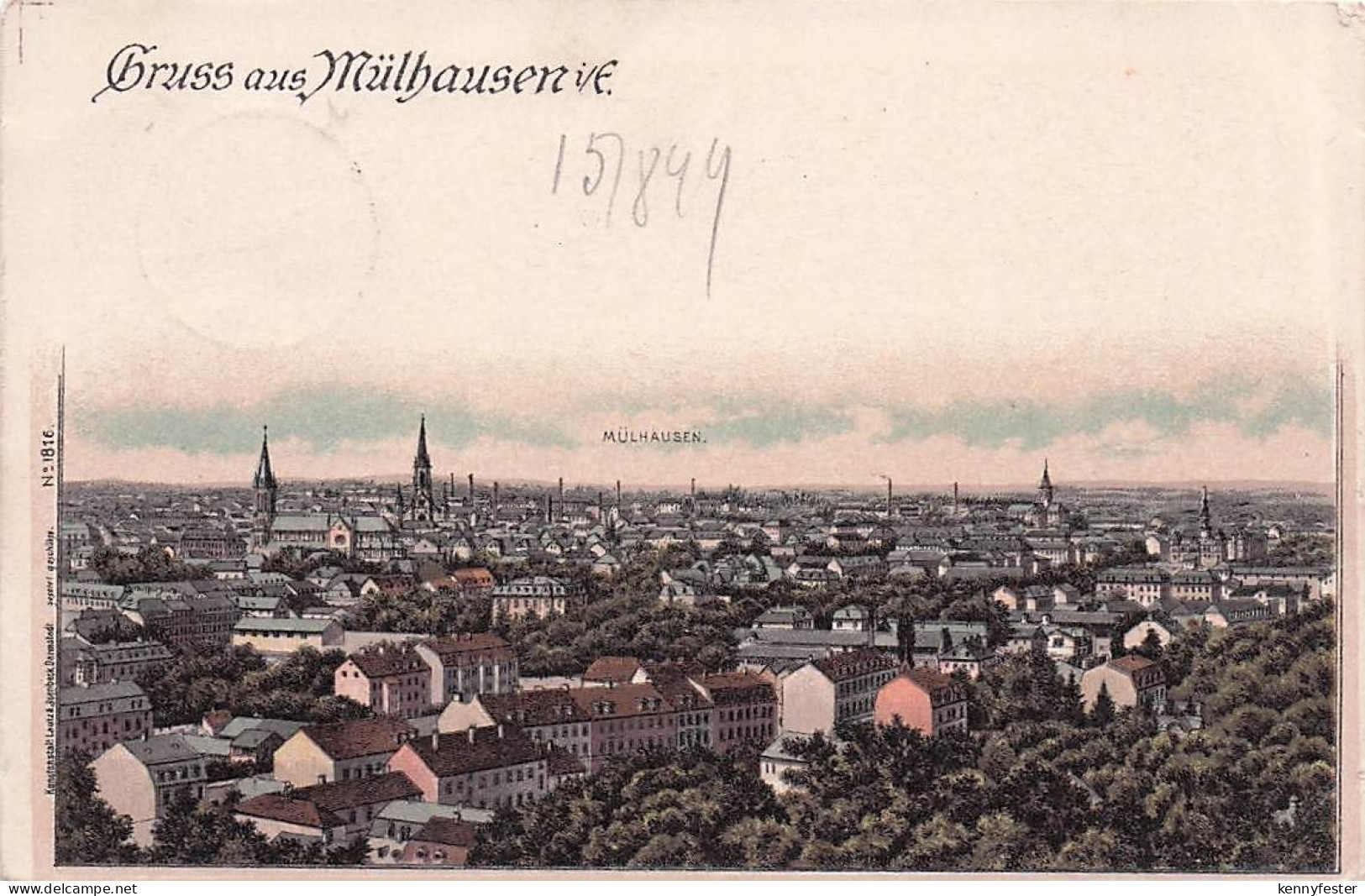 Mulhouse Muehlhausen Panorama Kat. Mulhouse