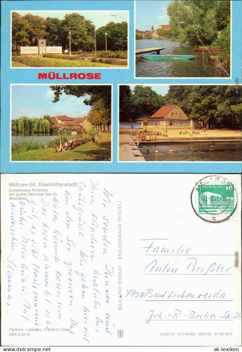 Müllrose Sowjetisches Ehrenmal, Am großen Müllroser See (2), Strandbad 1980