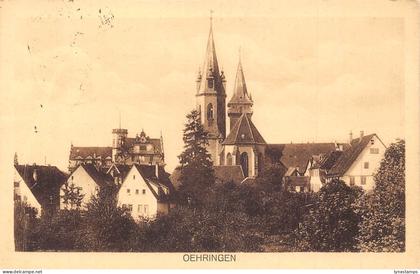 A169 Germany 1928 Oehringen Tower Houses vintage postcard