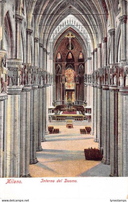 A190 Italy Milano Milan Cathedral Interior vintage postcard