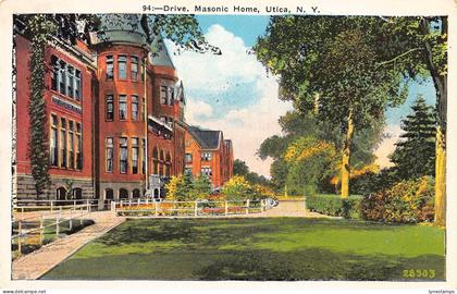 A855 US Drive Masonic Home Utica New York vintage postcard